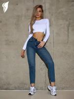 Джинсы мом Bona Fashion: Mom Jeans, синий, L