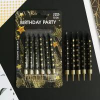 Свечи в торт Birthday party, 6 шт, 9 х 15 см