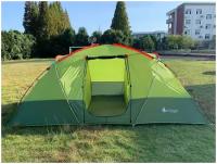 Палатка туристическая 4 местная Mir Camping 1100 с тамбуром и двумя комнатами для отдыха на природе