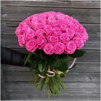 Розы Премиум 51 шт розовые высота 50 см арт. 11028- Просто роза ру