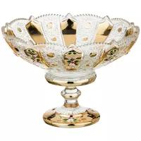 Фруктовница на ножке Lefard gold glass d = 25 см h = 17 см (195-106)