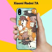 Силиконовый чехол на Xiaomi Redmi 7A Много котов / для Сяоми Редми 7А