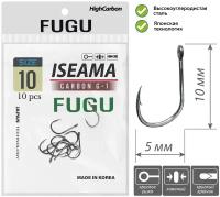 Крючок FUGU №10 (10 шт.) с ушком кованый, ISEAMA