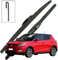 Дворники SsangYong Tivoli X100 СсангЙонг Тиволи Х100 2016 2017 2018 2019 2020 2021 Щетки стеклоочистителя гибридные ОЕМ для автомобиля 600-400 2шт