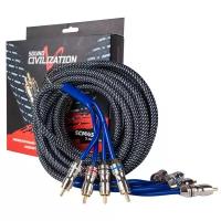 Межблочный кабель KICX 4RCA-4RCA кабель SCM45