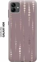 Силиконовый чехол на Samsung Galaxy A04, Самсунг А04 с принтом "Монеты в розовых песках"