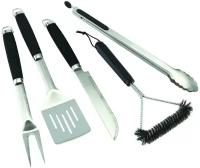 Набор для барбекю Naterial Beta нержавеющая сталь: щипцы, вилка, нож, лопатка, щетка для чистки