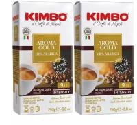 Кофе молотый KIMBO AROMA GOLD 100% ARABICA MEDIUM DARK ROAST (Кимбо Арома Голд 100% Арабика), 2 шт по 250 гр