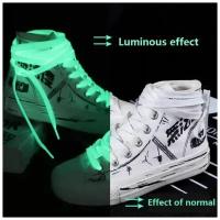 Светящиеся шнурки для обуви (шнурки светоотражающие) зеленные 120 см