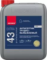 Антисептик Трудновымываемый Neomid Extra 43 ECO 5л для Наружных и Внутренних Работ / Неомид 43 Экстра Эко