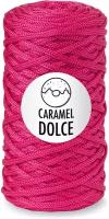 Шнур для вязания Caramel DOLCE 4мм, Цвет: Малина, 100м/200г, плетения, ковров, сумок, корзин, карамель дольче