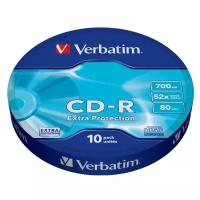 Диск CD-RVerbatim700Mb 52x Extra Protection, 10 шт