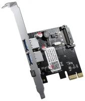 Контроллер ORICO PCI-E черный (ORICO-PNU-2A1C-BK-BP)