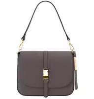 Женская сумка кросс-боди из кожи Tuscany Leather Nausica gray