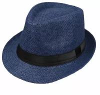 Шляпа летняя унисекс/мужская/женская, цвет синий, размер 60