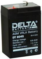 Аккумулятор Ибп 6В 4,5А. ч. Delta (Dt 6045) (70Х47х107) Agm DELTA battery арт. DT6045