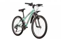 Велосипед NOVATRACK 24" ACTION сталь 12'', бирюзовый, 18 скор. TZ500/TS-38/TZ500/SG-6S, V-brake