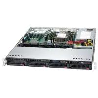 Сервер Supermicro SuperServer 5019P-MT без процессора/без ОЗУ/без накопителей/количество отсеков 3.5" hot swap: 4/1 x 350 Вт