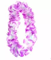 Гавайское ожерелье "Лепесточки", цвет фиолетовый (16614)