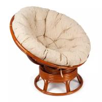 Кресло-качалка ротанг Papasan w23/01B Pecan коричневый без подушки