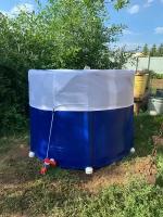 Бочка 100 л для воды 3в1 ПВХ складная садовая Divo крышка и кран под душ