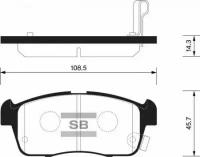 Колодки тормозные передние Sangsin Brake SP1549