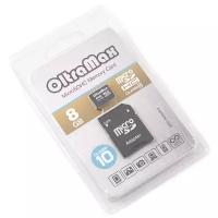 Карта памяти micro SD OLTRAMAX 8 GB с адаптером OM008GCSDHC10