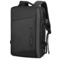 Рюкзак-сумка мужской городской дорожный вместительный 26л для ноутбука 17 Mark Ryden MR9299 Черный водонепроницаемый с USB для взрослых и подростков