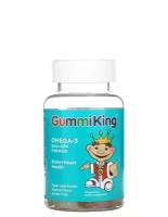 GummiKing, Омега-3 ДГК + ЭПК для детей, клубника, апельсин и лимон, 60 жевательных конфет