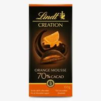 Шоколад темный Lindt Creation 70% Cacao Orange Mousse мусс 150 гр (Финляндия)