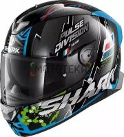 Мотошлем интеграл SHARK SKWAL 2 NOXXYS Black/Blue/Green, XS