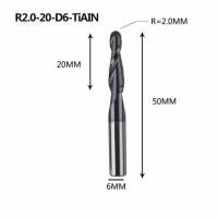 Dreanique конусная фреза по дереву (R2.0 L20 d6 покрытие TiAlN) P2BC-R2.0-20-H6 39727