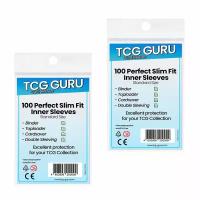 Прозрачные протекторы TCG Guru Inner Sleeves 64x89 мм (2 пачки по 100 шт.) для карт MTG, Pokemon