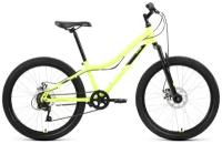 Велосипед ALTAIR MTB HT 24 2.0 D (24" 6 ск. рост. 12") 2022, ярко-зеленый/черный, RBK22AL24096