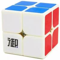 Скоростной Кубик Рубика KungFu 2x2х2 YueHun / Головоломка для подарка / Белый пластик