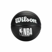 Баскетбольный мяч Wilson NBA DRV ENDURE, черный, белый логотип, размер 7