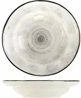 Тарелка глубокая «Пастораль» D=23 см серый KunstWerk, 3010456