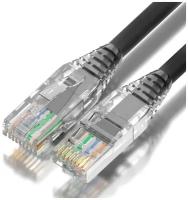 GCR Патч-корд 0.5м LSZH UTP кат.5e черный коннектор ABS 24 AWG ethernet high speed 1 Гбит/с RJ45 0.5 метра сетевой кабель для интернета ноутбука телевизора игровой приставки 50 см