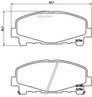 BREMBO P28043 Колодки тормозные передние