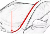 Водосток (дефлектор) лобового стекла Renault Logan 2010-2014, 2014-2018, 2018-