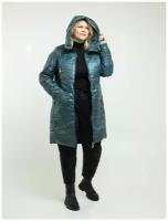 Куртка женская демисезонная удлиненная с капюшоном и карманами на молнии Валерия Дюто. Маломерит на 1 размер