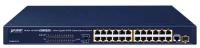 Коммутатор/ PLANET FGSW-2511P 24-Port 10/100TX 802.3at PoE + 1-Port Gigabit TP/SFP combo Ethernet Switch (190W PoE Budget, Standard/VLAN/QoS/Extend mo