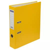 Папка-регистратор OfficeSpace, 70мм, бумвинил, с карманом на корешке, желтая