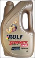 Масло ROLF 3-SYNTHETIC 5W30 A3/B4 (4 л) синт. 322733 пластик