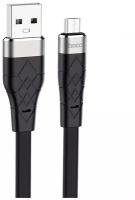 Кабель USB HOCO X53 Angel для Micro USB, 2.4 A, длина 1.0 м, черный