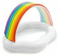 Бассейн надувной детский с навесом INTEX Rainbow Cloud Baby Pool (Радуга) (1-3 года), 142смx119смx84