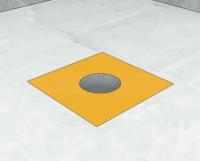 Sika Sealing Tape S Floor Patch Напольная гидроизоляционная манжета для изоляции мест вывода коммуникаций и труб 425мм х 425мм