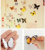 Набор искусственных виниловых бабочек 3D "Волшебные бабочки"