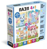 Пазл 4 в 1 4-6-9-12 эл Baby Games. В цветочном мире. 07878