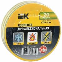 Изолента ПВХ желто-зеленая полосатая 19х20м UIZ-20-10-K52 IEK